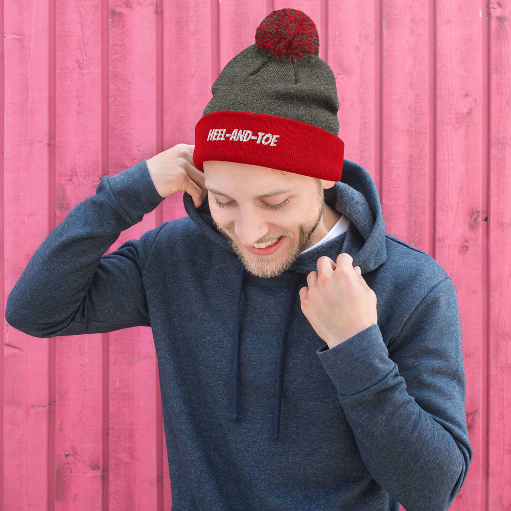 gray and red custom beanie - Modified Street Style