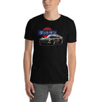 Man wearing a black Datsun 240z t shirt in JDM clothing - Modified Street Style