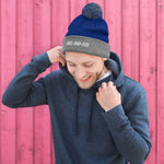 Blue and gray custom beanie - Modified Street Style