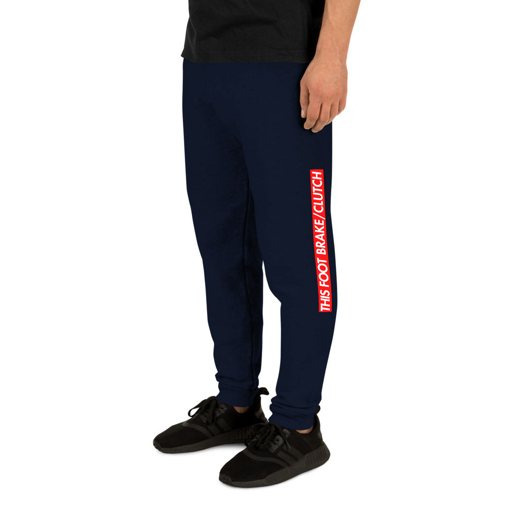 Navy car joggers in automotive clothing - Modified Street Style